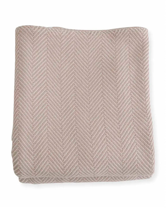 Evangeline - Herringbone Cotton Blanket - King 108"x93"