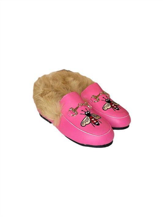 Lola + The Boys - Girls Bee Fur Loafer