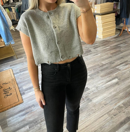 Day + Moon - Boxy Button Down Sweater Vest