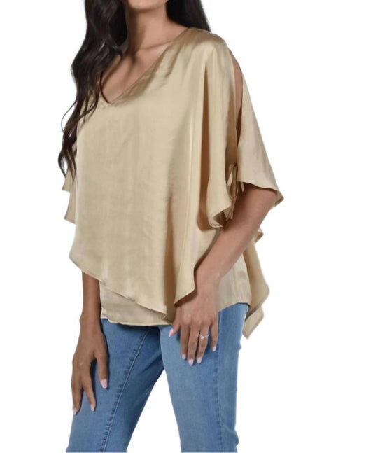Frank Lyman - V-neck Tie Sleeve Top