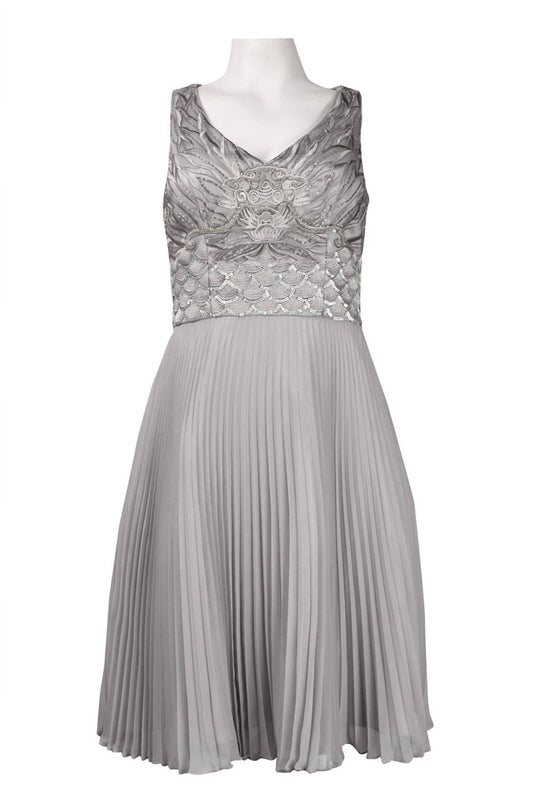 Sue Wong - Sleeveless Embellished Accordion Dress