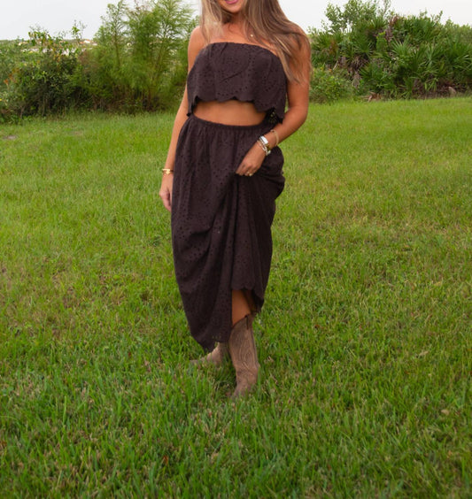 Sadie & Sage - Double Vision Eyelet Skirt