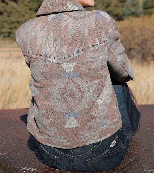 Cruel Girl - Women's Tweed Snap Closure Trucker Jacket