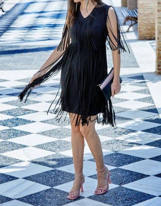 Frank Lyman - Fringe Knit Dress