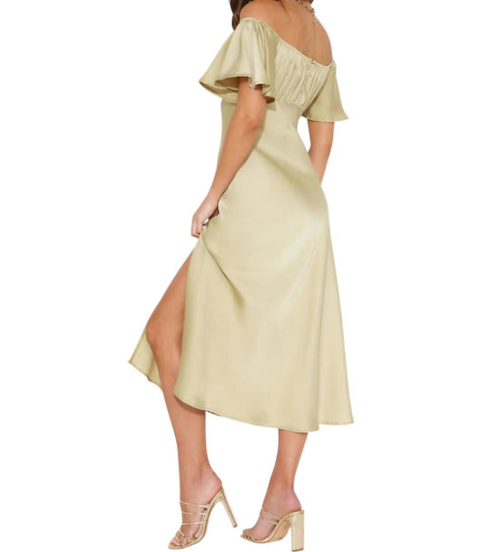 Hidden - Emery Satin Midi Dress