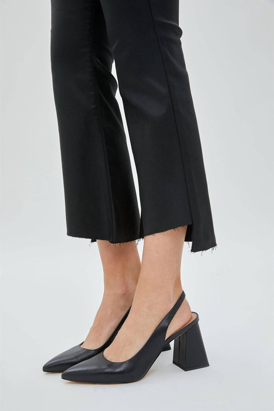 High Rise Coated Cropped Flare