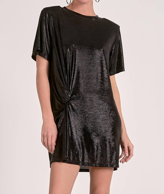 Elan - Short Sleeve Mini Knotted Dress