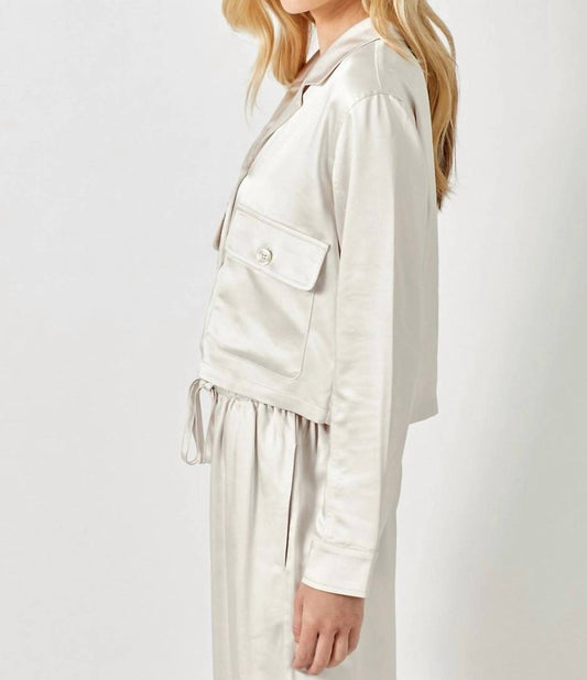 Mystree - Satin Cropped Jacket