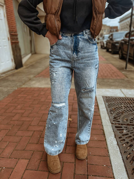 Easel - Kennedy Straight Denim Jeans