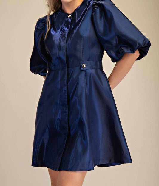 Glam - Puff Sleeve Mini Dress