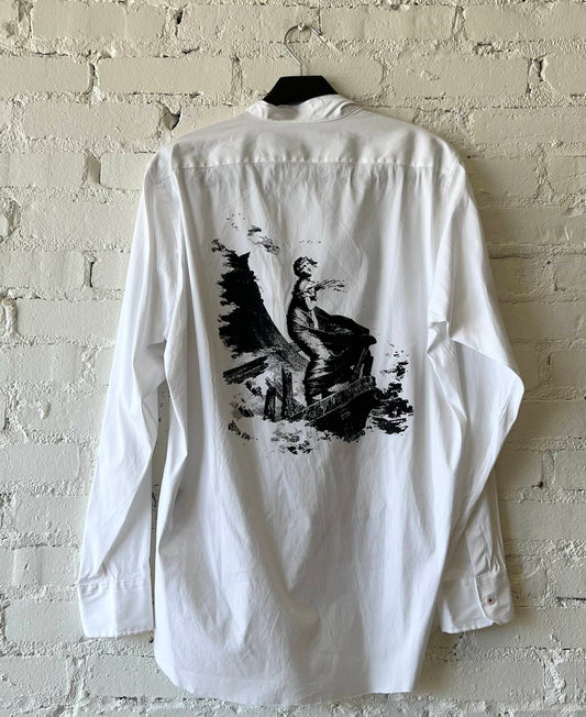 Libertine - Women's Silk Screen Melange Deconstructed Classic Shirt