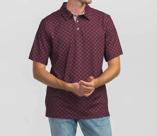 Southern Shirt Company - Down Set Hut Printed Short Sleeve Polo