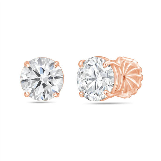 Diana M Jewels - 0.75 Cts Round Lab Grown Stud Earrings