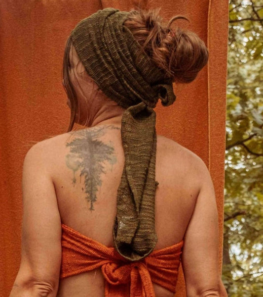 Gardenbelle - Beachy Recycled Cotton Bohemian Mesh Hair Wrap Or Bandeau Top