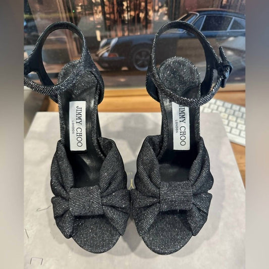 Jimmy Choo - Women's Heloise 120MM Glitter Platform Sandals