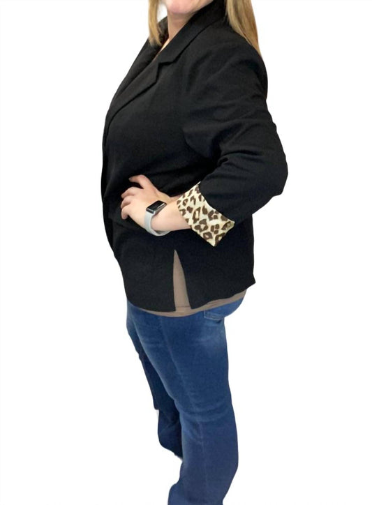 Andree By Unit - Leopard Accent Blazer