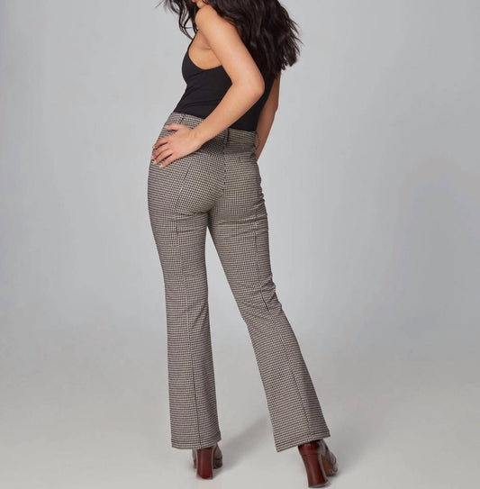 Lola Jeans - Jersey Houndstooth High-rise Flare Jacquard Pants