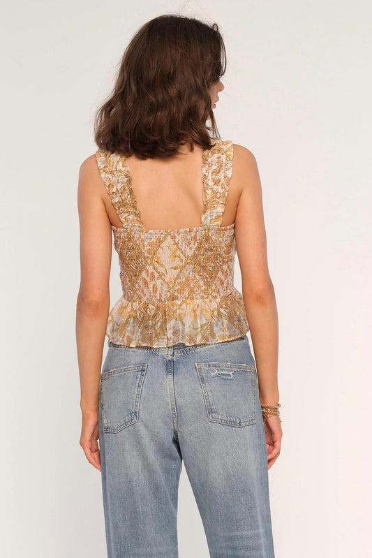 Heartloom - Pleated Ruffle Tank Top