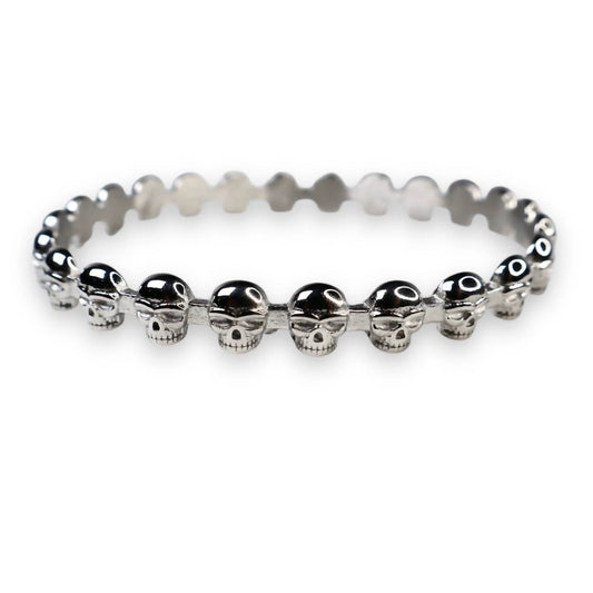 Jagged Halo Jewelry - Women's For Eternity Skull Bangle Bracelet