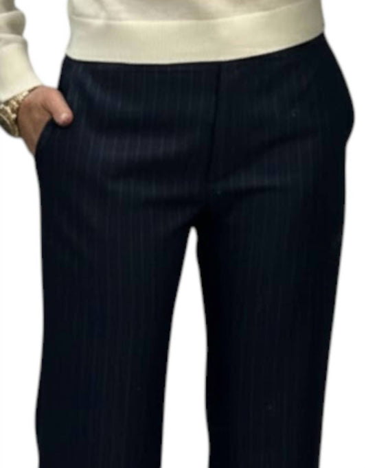 We-Ar4 - Cigarette Denim Stripe Trouser