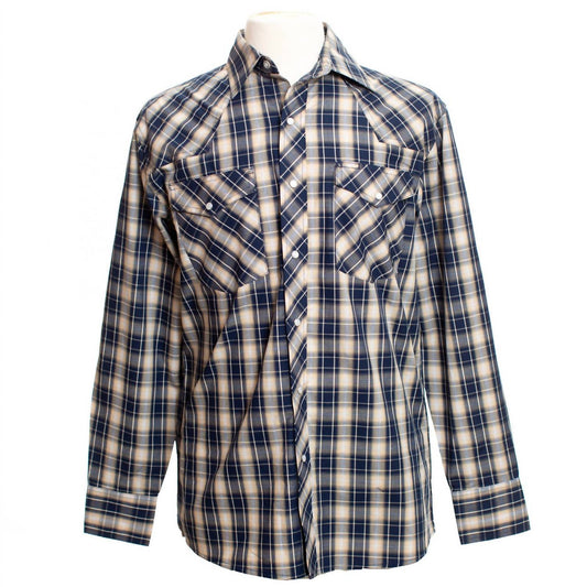 Wyoming Traders - Men's Long Sleeve Western Plaid Shirt