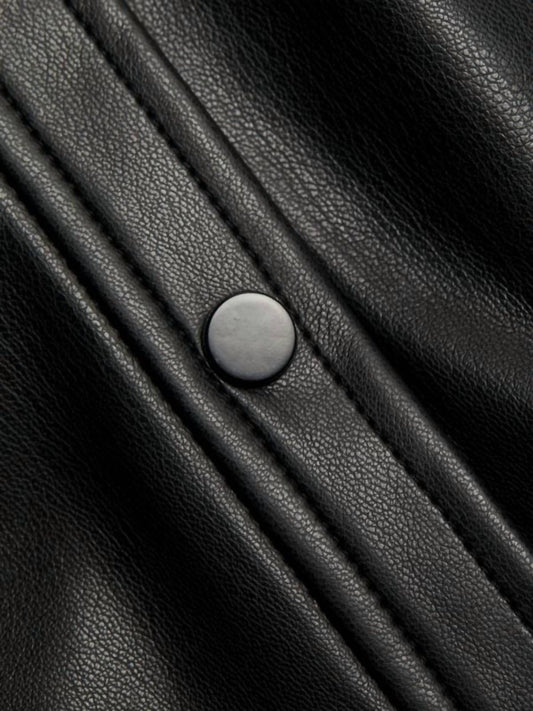 En Saison - Rylee Faux Vegan Leather Top