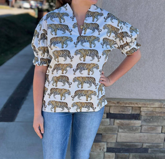 Brooke Wright - Tiger Puff Tunic