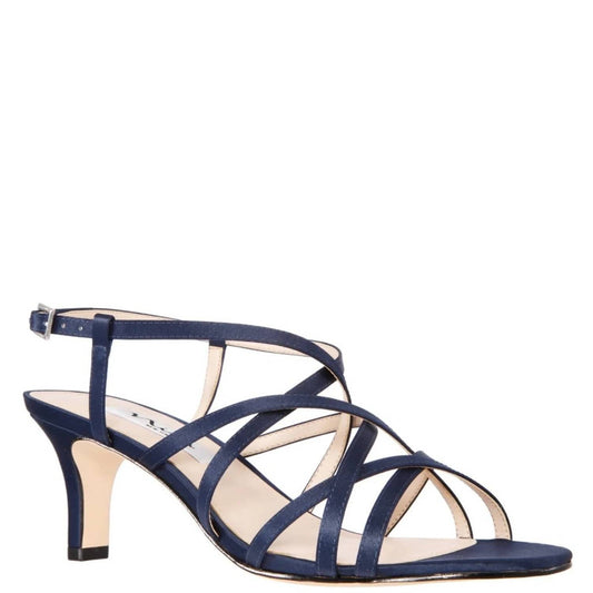 Nina - Women's Neptune Satin Strappy Evening Heels