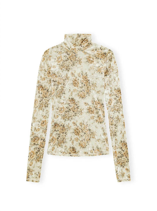 Ganni - Velour Jersey Turtleneck Top