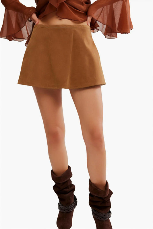 Free People - Paradise Found Suede Skort