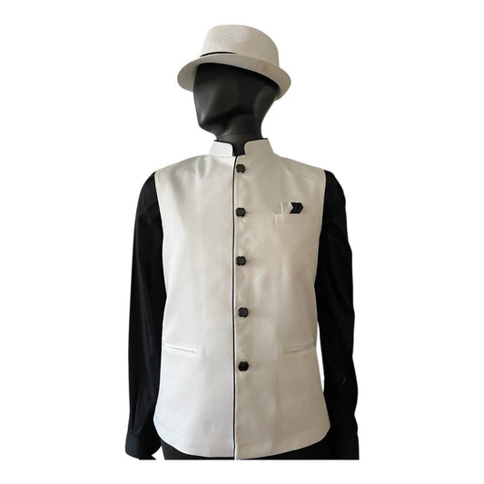 The Gray Crab - Men's Mandarin Collar Silk Vest
