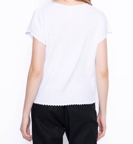 Picadilly - Short Sleeve Pleated Top