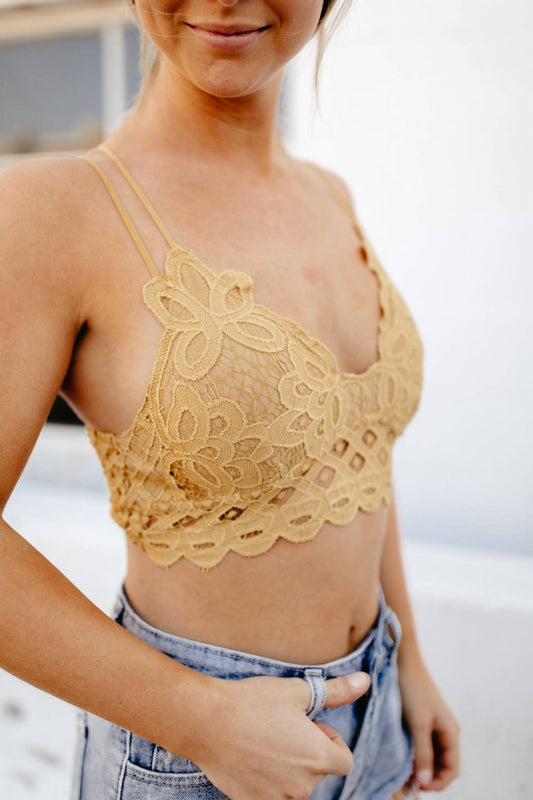 And The Why - Boho Crochet Lace Bralette