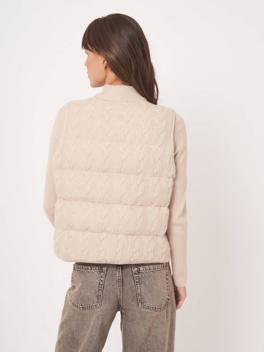 Repeat Cashmere - Women's Reversible Cashmere Cable Vest