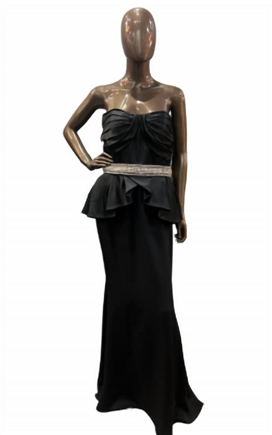 Bustier peplum dress