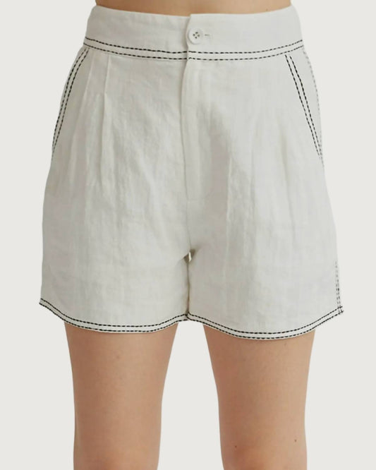 Crescent - Angela Contrast Stitch Shorts