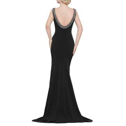 Marsoni By Colors - Taffeta Satin Ball Embellished Gown