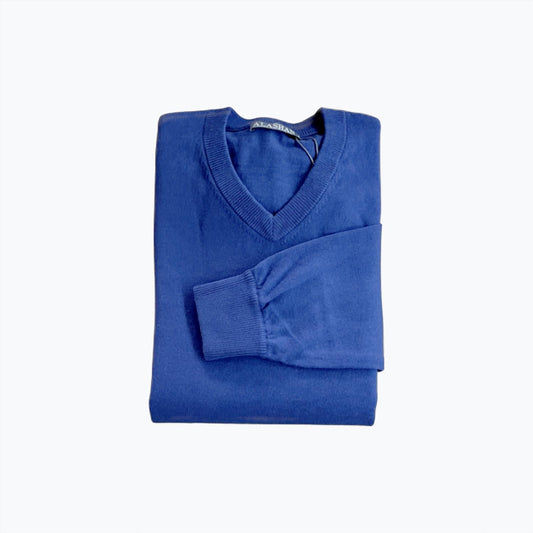 Alashan Cashmere - Men's Cotton Cashmere V-Neck Sweater