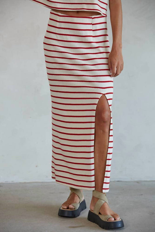 By Together - Knit Striped Pencil Skirt