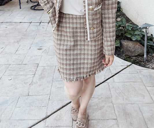 Entro - Women's Holiday In The City Tweed Skirt