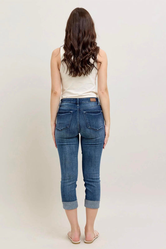 Judy Blue - Cuffed Capri Jeans