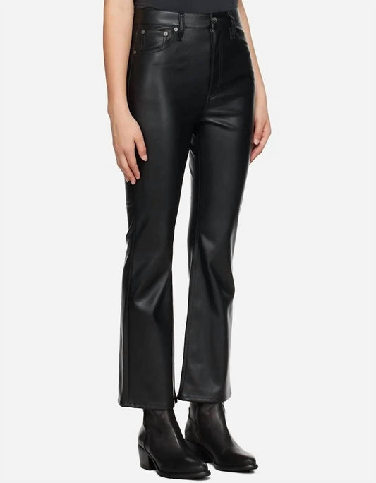 Rag & Bone - Casey Faux Leather Cropped Flare Pant