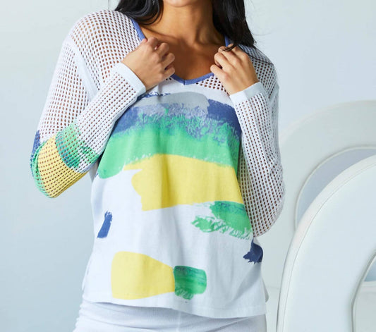 Angel Apparel - Brush Stroke V-neck Top