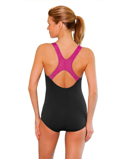 Dolfin - Color Block Power Back One Piece - Plus