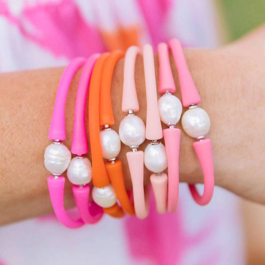Canvas Style - Women's Bali Freshwater Pearl Silicone Bracelet