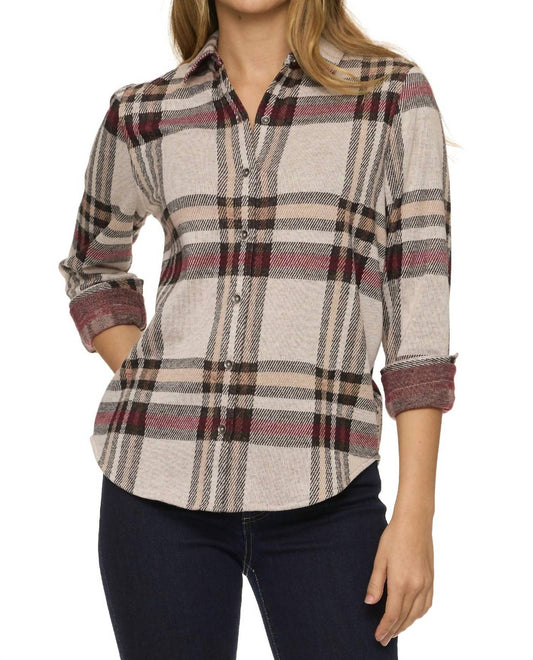 Flags & Anthem - Adelaide Knit Flannel Shirt - Plus