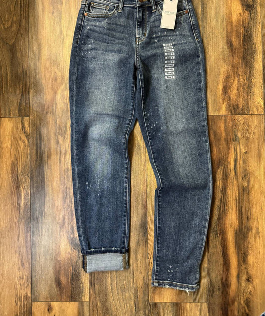 Judy Blue - Women's Bleach Splatter Boyfriend Jeans