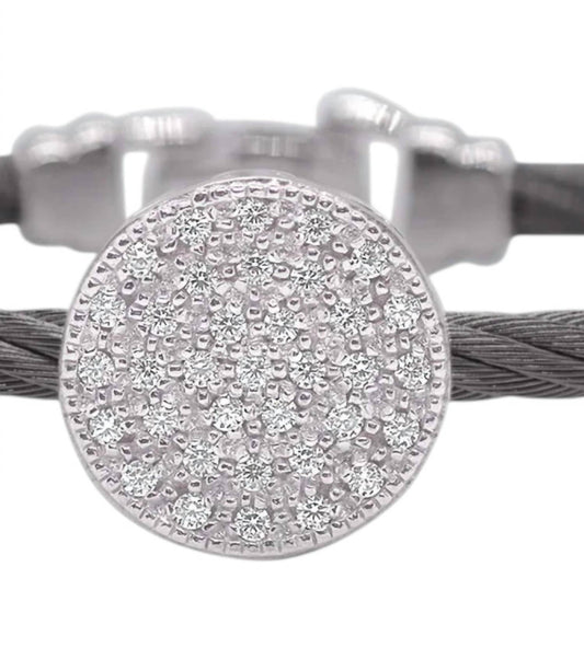 Alor - Women's Round Disc Diamond Bangle