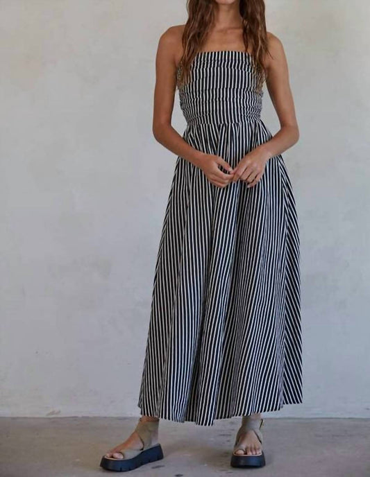 By Together - Striped Strapless Maxi Dress