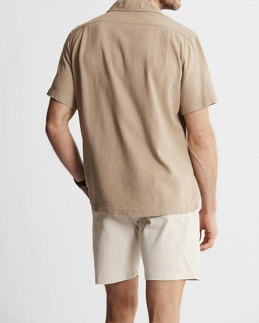 Jachs New York - Linen Suffolk Short Sleeve Camp Shirt